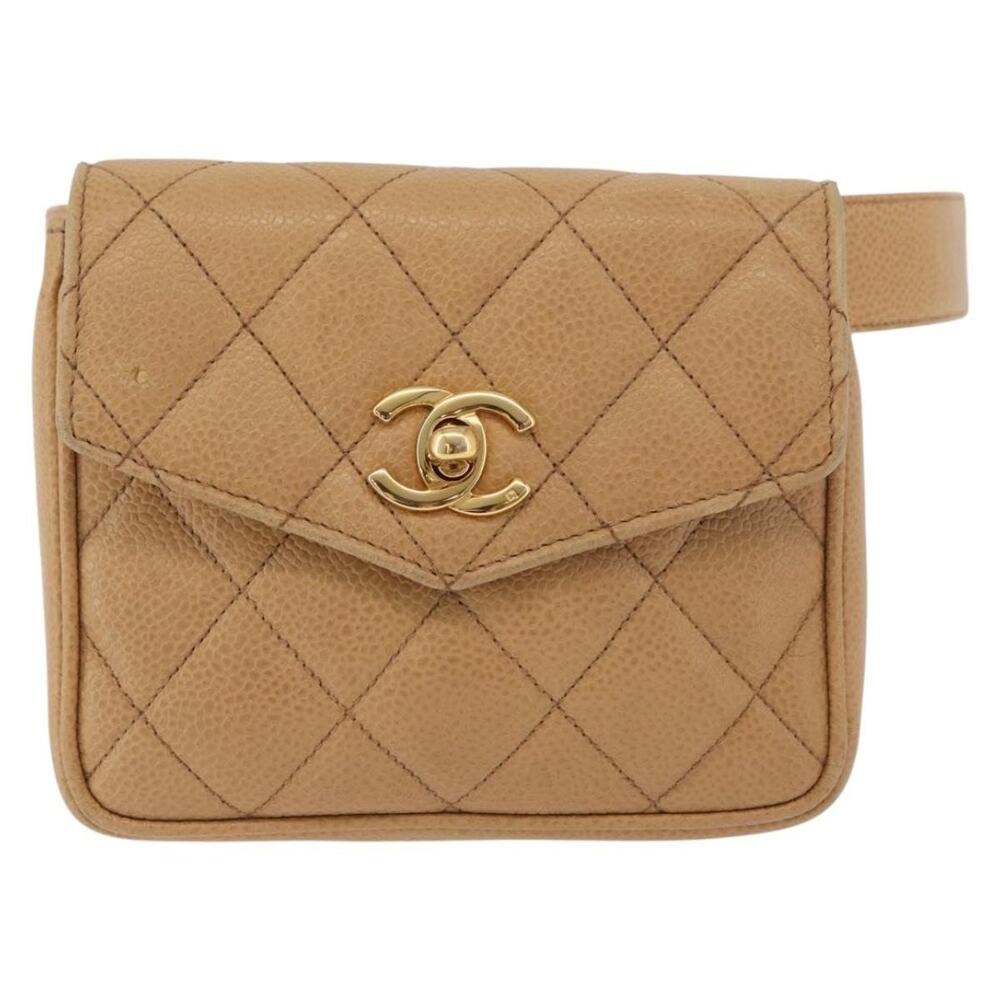 Chanel Matelasse Caviar Waist Bag Beige